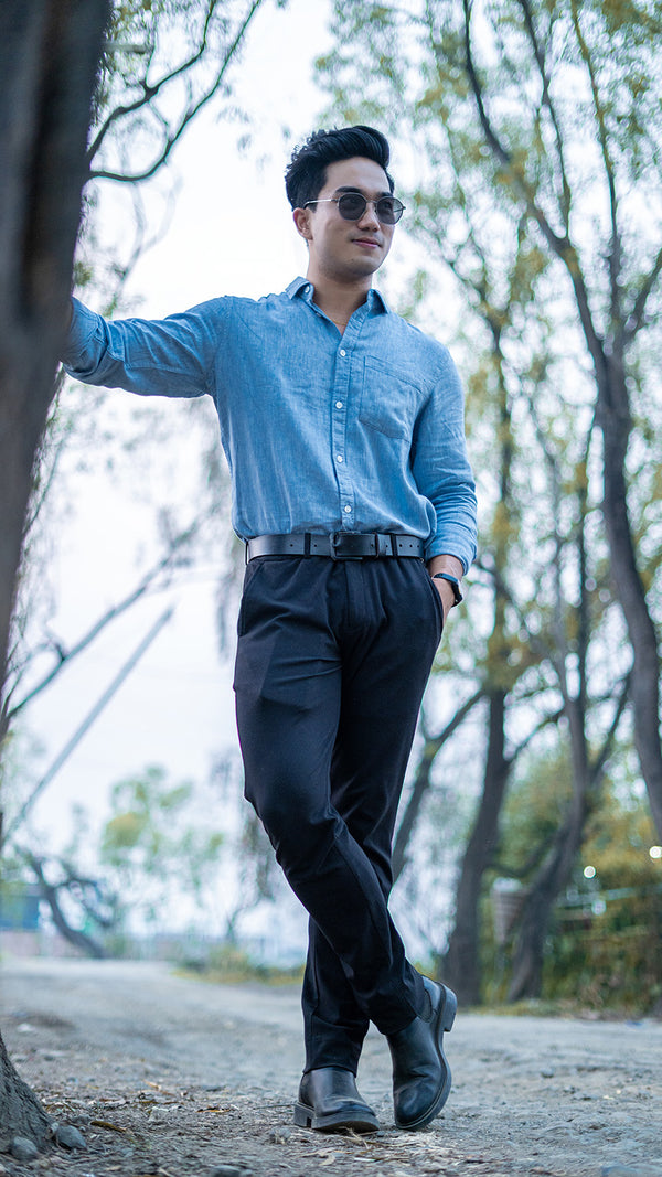 REGULAR FIT LINEN SHIRT